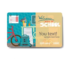 School card vector