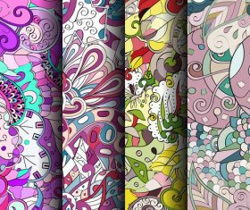 Seamless background tracery patterns vector