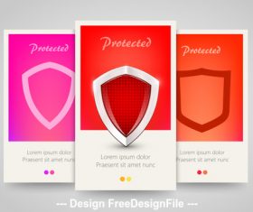 Shield cover vertical banners vector