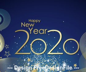 Silhouette illustration 2020 merry christmas vector