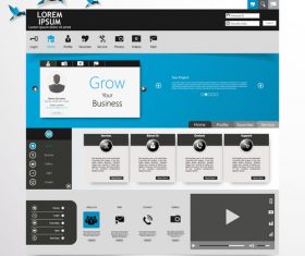Simple website templates vector
