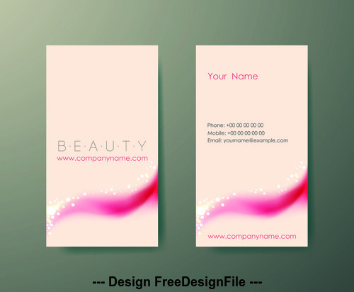 Single color business card design vector