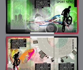 Sport news template vector