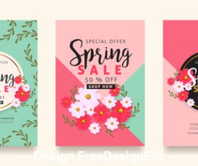 Spring sale card vector