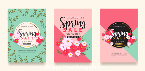 Spring sale card vector