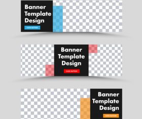 Square banner template design vector