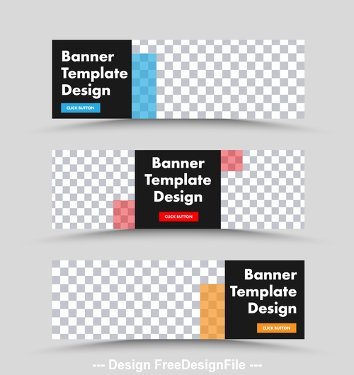 Square banner template design vector