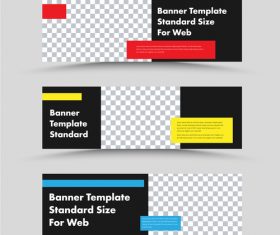 Standard size for wed banner wed template vector
