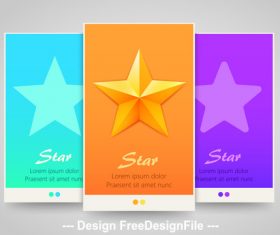 Star vertical banners vector