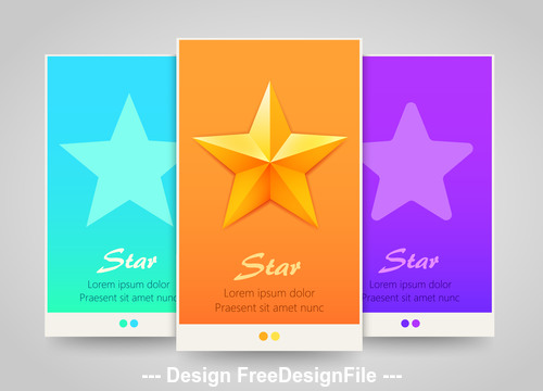 Star vertical banners vector