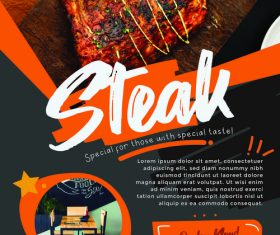Steak Poster and Flyer PSD Template