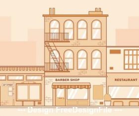 Street of a city vector