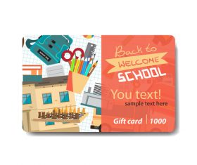 Student pencil discount card vector