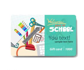 Student supplies discount card vector