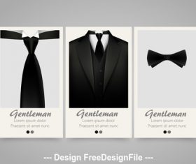Suit cover vertical banners vector