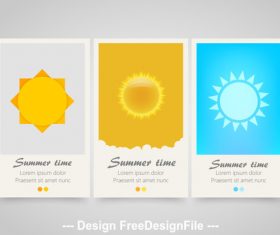 Summet vertical banners vector