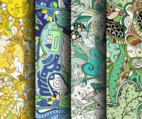 Tracery colorful seamless patterns vector