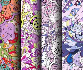 Tracery seamless patterns vector