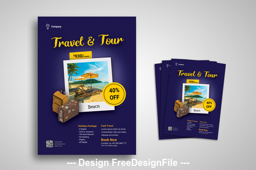 Travel and Tour Flyer Promo PSD Templates