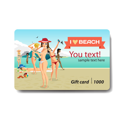 Travel discount gift card vector