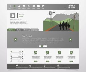 Travel website templates vector