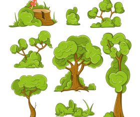 Tree cartoon illustration vector