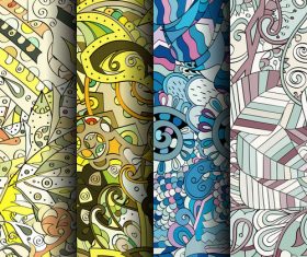 Tricolor banner tracery background vector