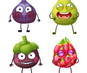 Tropical fruit cartoon expression vector
