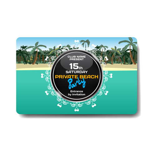 Vacation promotion gift card vector