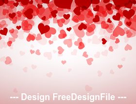 Valentine hearts background vector 01