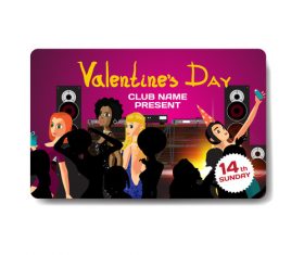 Valentine party gift card vector