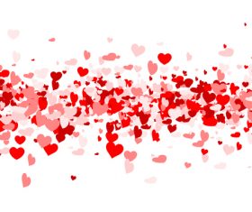 Valentines day red hearts vector