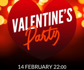 Valentines flyer vector