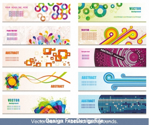 Vector banner abstract background free download