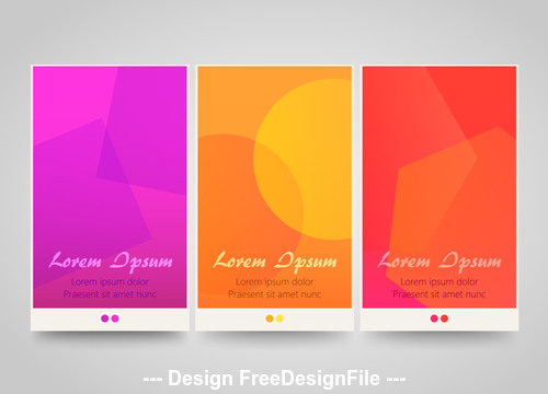Vertical banners vector free download