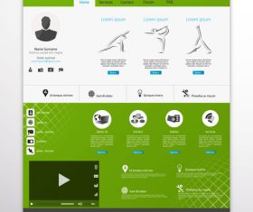 Video website templates vector
