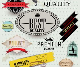 Vintage best quality label design vector