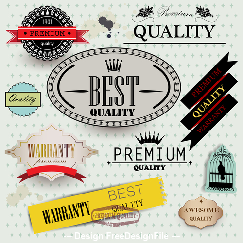 Vintage best quality label design vector