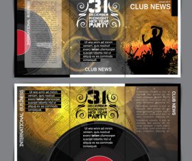 Vinyl disc template design vector