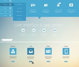 Website User interface app templates design vector