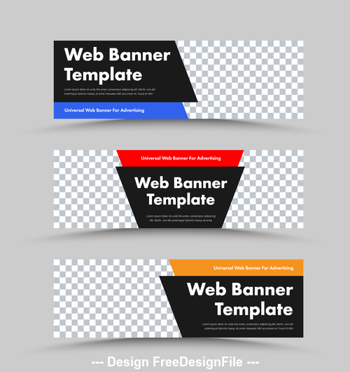 Website banner template design vector
