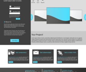 Black with yellow website navigation vector design free download