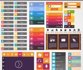 Website color banners templates vector