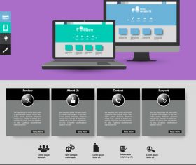 Website cover templates vector