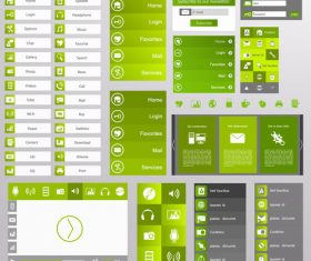 Website green banner templates vector