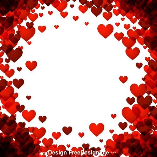 White background red hearts vector 01