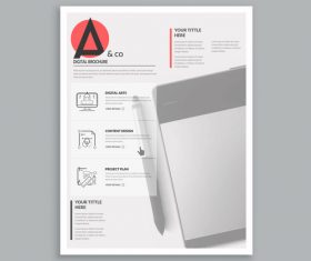 White brochure cover template vector
