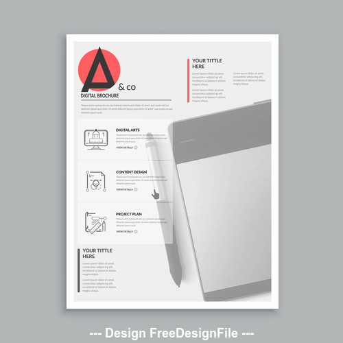 White brochure cover template vector