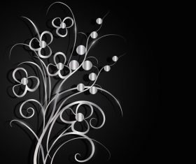 White butterfly flower background vector