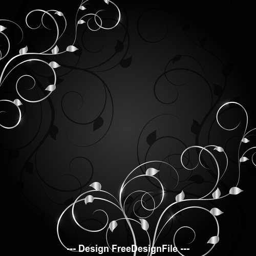 White flower on black background vector free download